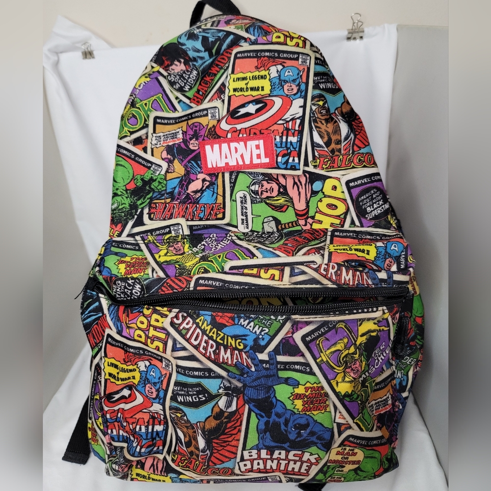 Marvel Comics Backpack Avengers Comic PrintSchool Book Bag Tote